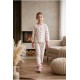 %100 Pamuk Uğur Böceği Baskılı Kız Çocuk Pijama Takımı 10-12 Yaş