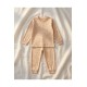 %100 Pamuk Ayıcık Baskılı Sıfır Yaka Kız Çocuk Pijama Takımı 10-12 Yaş